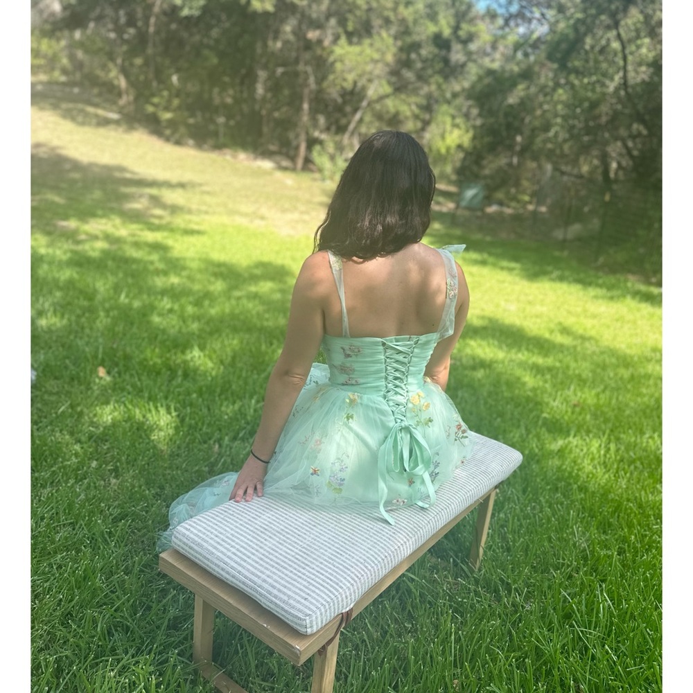 Women’s Mint long tulle floral dress - Picture 5 of 8